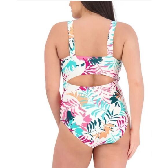NWT Eddie Bauer One Piece Swimsuit Women’s Small Shelf Bra Adjustable Straps New - Picture 3 of 16